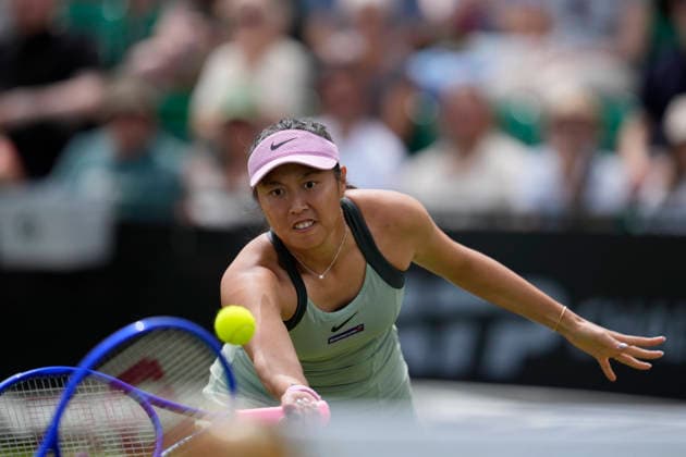 Lexus Nottingham Open - Day Six Hao Ching Chan competes during the semi-final doubles match at the 2026 Lexus Nottingham Open Women s tennis tournament at the Nottingham Tennis Centre in Nottingham, England, on June 20, 2026. Nottingham Great Britain United Kingdom  Copyright: xOwenxHammondx originalFilename:hammond-2026lexu260620_npyES.jpg
