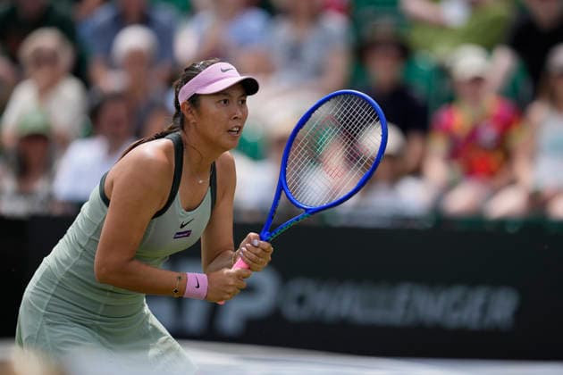 Lexus Nottingham Open - Day Six Hao Ching Chan competes during the semi-final doubles match at the 2026 Lexus Nottingham Open Women s tennis tournament at the Nottingham Tennis Centre in Nottingham, England, on June 20, 2026. Nottingham Great Britain United Kingdom  Copyright: xOwenxHammondx originalFilename:hammond-2026lexu260620_npA8E.jpg