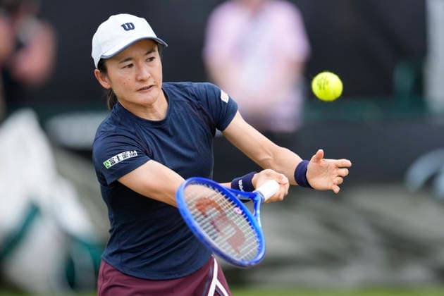 Lexus Nottingham Open - Day Six Shuko Aoyama competes during the semi-final doubles match at the 2026 Lexus Nottingham Open Women s tennis tournament at the Nottingham Tennis Centre in Nottingham, England, on June 20, 2026. Nottingham Great Britain United Kingdom  Copyright: xOwenxHammondx originalFilename:hammond-2026lexu260620_npqWJ.jpg