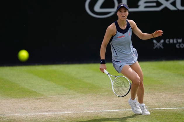 Lexus Nottingham Open - Day Six Viktorija Golubic competes during her semi-final singles match at the 2026 Lexus Nottingham Open Women s tennis tournament at the Nottingham Tennis Centre in Nottingham, England, on June 20, 2026. Nottingham Great Britain United Kingdom  Copyright: xOwenxHammondx originalFilename:hammond-2026lexu260620_npziN.jpg