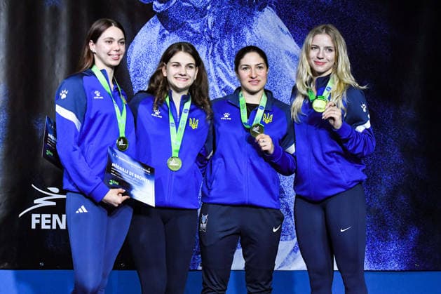 ESCRIME : Championnat d Europe Antony 2026 - 20 06 2026 Team Ukraine Fleuret Femme AntonyFrance  Copyright: xBaptistexAutissierx