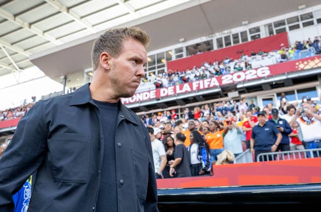 Fußball, Herren, FIFA World Cup, WM, Weltmeisterschaft, Fussball 2026, Spiel in Toronto (Gruppe E, 2. Spieltag), Deutschland - Elfenbeinküste, Trainer Julian Nagelsmann (Deutschland), 20.06. 2026, *** Soccer, Mens, 2026 FIFA World Cup, Group E match in Toronto, Matchday 2, Germany vs. Ivory Coast, Coach Julian Nagelsmann (Germany), June 20, 2026,,detected_source_language Copyright: xMatthiasxKochx