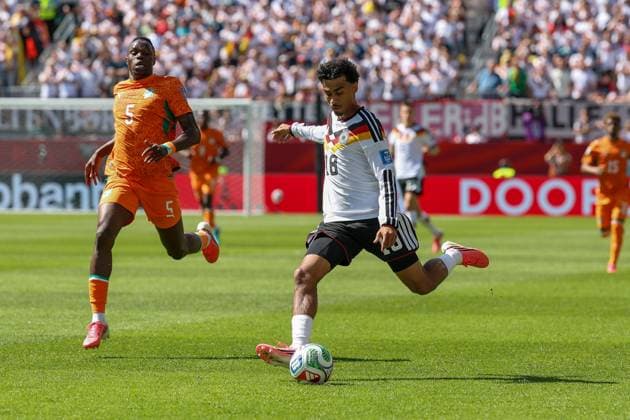 Nathaniel Brown 18 (Deutschland), Deutschland vs. Elfenbeinkueste, Fussball, FIFA, Weltmeisterschaft 2026, Gruppenphase, 20.06.2026 Toronto Ontario Kanada *** Nathaniel Brown 18 Germany, Germany vs. Ivory Coast, soccer, FIFA, 2026 World Cup, group stage, June 20, 2026, Toronto, Ontario, Canada,detected_source_language Copyright: xkolbert-press ChristianxKolbertx