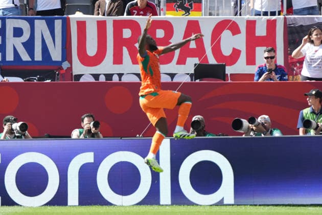 celebrate the goal, Torjubel zum 0:1 Franck Kessie (Elfenbeinküste, Ivory Coast, Cote d Ivoire, 8) - Toronto 20.06.2026: Deutschland vs. Elfenbeinküste, Toronto Stadium, World Cup 26 Gruppe E 2. Spieltag *** celebrate the goal, goal celebration for the 0-1 by Franck Kessie, Ivory Coast, Côte dIvoire, June 20, 2026, Toronto, Germany vs. Ivory Coast, Toronto Stadium, World Cup 2026, Group E, Matchday 2,detected_source_language