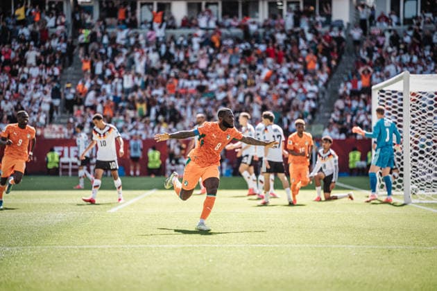 Fußball Herren FIFA Fußball-Weltmeisterschaft 2026 Gruppe E Deutschland vs. Elfenbeinküste 20.06.2026 Torjubel Franck Kessie ( 8, Elfenbeinkueste) Toronto Toronto Stadium Ontario Kanada *** Mens Soccer 2026 FIFA World Cup Group E Germany vs. Ivory Coast June 20, 2026 Goal celebration by Franck Kessie (8), Ivory Coast Toronto, Toronto Stadium, Ontario, Canada,detected_source_language