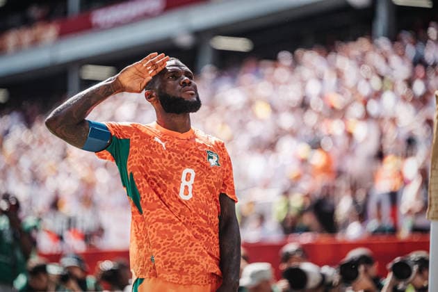 Fußball Herren FIFA Fußball-Weltmeisterschaft 2026 Gruppe E Deutschland vs. Elfenbeinküste 20.06.2026 Torjubel Franck Kessie ( 8, Elfenbeinkueste) Toronto Toronto Stadium Ontario Kanada *** Mens Soccer 2026 FIFA World Cup Group E Germany vs. Ivory Coast June 20, 2026 Goal celebration by Franck Kessie (8), Ivory Coast Toronto, Toronto Stadium, Ontario, Canada,detected_source_language