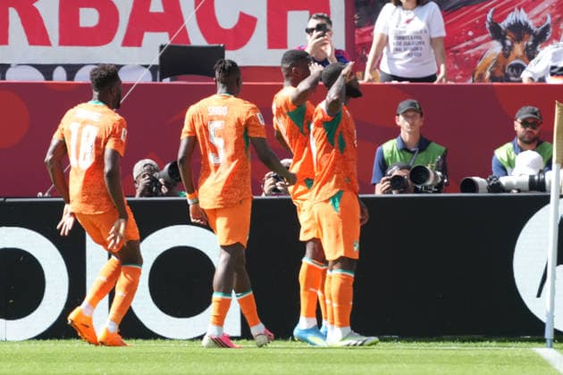 celebrate the goal, Torjubel zum 0:1 Franck Kessie (Elfenbeinküste, Ivory Coast, Cote d Ivoire, 8) - Toronto 20.06.2026: Deutschland vs. Elfenbeinküste, Toronto Stadium, World Cup 26 Gruppe E 2. Spieltag *** celebrate the goal, goal celebration for the 0-1 by Franck Kessie, Ivory Coast, Côte dIvoire, June 20, 2026, Toronto, Germany vs. Ivory Coast, Toronto Stadium, World Cup 2026, Group E, Matchday 2,detected_source_language