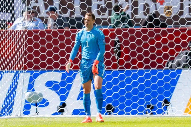 FIFA Fussball Weltmeisterschaft 2026, Gruppe E, Spiel 2, Deutschland vs Elfenbeinküste, 20.06.2026 im Toronto Stadium, Toronto Tor zum 0:1 durch Frank Kessie Manuel Neuer (Deutschland) *** 2026 FIFA World Cup, Group E, Match 2, Germany vs. Ivory Coast, June 20, 2026, at Toronto Stadium, Toronto. Goal Copyright: xBahhoxKarax
