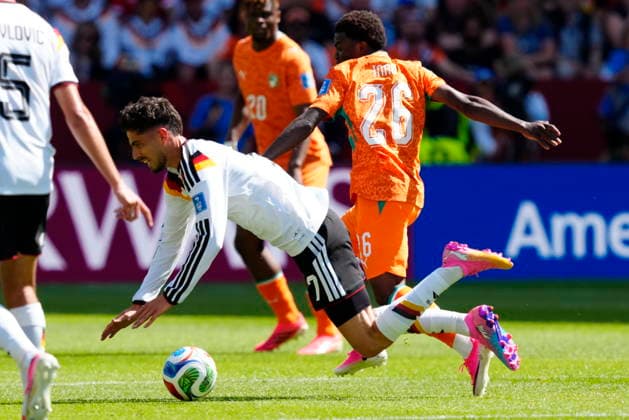 June 20, 2026, Toronto, On, CANADA: Germany s Kai Havertz (7) falls during the first half of a World Cup Group E soccer match against Ivory Coast, in Toronto, on Saturday, June 20, 2026. Canada News - June 20, 2026  - ZUMAc35_ 20260620_zaf_c35_064 Copyright: xFrankxGunnx