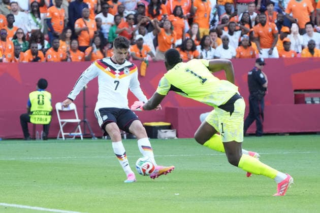 Kai Havertz (Deutschland Germany) zieht ab, aber das Tor zählt wieder nicht - Toronto 20.06.2026: Deutschland vs. Elfenbeinküste, Toronto Stadium, World Cup 26 Gruppe E 2. Spieltag *** Kai Havertz of Germany takes a shot, but the goal doesnt count again. Toronto, June 20, 2026