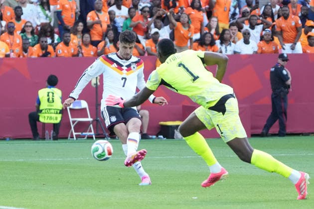 Kai Havertz (Deutschland Germany) zieht ab, aber das Tor zählt wieder nicht - Toronto 20.06.2026: Deutschland vs. Elfenbeinküste, Toronto Stadium, World Cup 26 Gruppe E 2. Spieltag *** Kai Havertz of Germany takes a shot, but the goal doesnt count again. Toronto, June 20, 2026