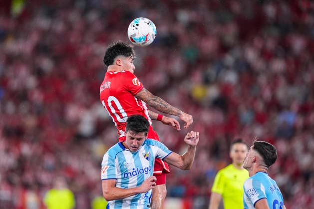 June 20, 2026, Almeria, Almeria, SPAIN: Nico Melamed of UD Almeria in action during the Liga Hypermotion, second leg of the Playoff for LaLiga EA Sports promotion, football match played between UD Almeria and Malaga CF at UD Almeria stadium on June 20, 2026, in Almeria, Spain. Almeria SPAIN - ZUMAa181 20260620_zaa_a181_088 Copyright: xJoaquinxCorcherox