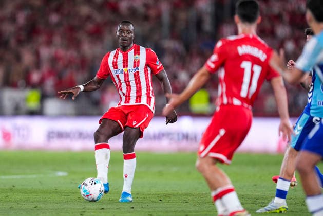 June 20, 2026, Almeria, Almeria, SPAIN: Dion Lopy of UD Almeria in action during the Liga Hypermotion, second leg of the Playoff for LaLiga EA Sports promotion, football match played between UD Almeria and Malaga CF at UD Almeria stadium on June 20, 2026, in Almeria, Spain. Almeria SPAIN - ZUMAa181 20260620_zaa_a181_096 Copyright: xJoaquinxCorcherox