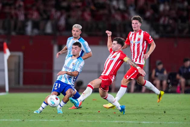 June 20, 2026, Almeria, Almeria, SPAIN: Rafita Garrido of Malaga CF in action during the Liga Hypermotion, second leg of the Playoff for LaLiga EA Sports promotion, football match played between UD Almeria and Malaga CF at UD Almeria stadium on June 20, 2026, in Almeria, Spain. UD Almeria V Malaga CF - LaLiga Hypermotion  - ZUMAa181 20260620_zaa_a181_094 Copyright: xJoaquinxCorcherox