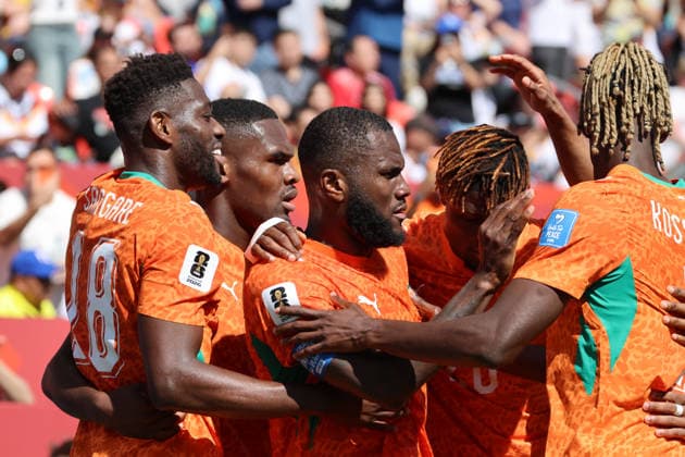 20.06.2026, Fussball, Herren, FIFA Weltmeisterschaft 2026, Vorrunde, Gruppe E, Toronto, Deutschland - Elfenbeinküste, Torjubel zum 0:1, Torschütze: Franck Kessie (Elfenbeinküste) Toronto BMO Field Ontario Kanada (CAN) *** June 20, 2026, Soccer, Mens, 2026 FIFA World Cup, Group Stage, Group E, Toronto, Germany vs. Ivory Coast, Celebration of the 0–1 goal, Goal scorer Copyright: xSebastianxBachx