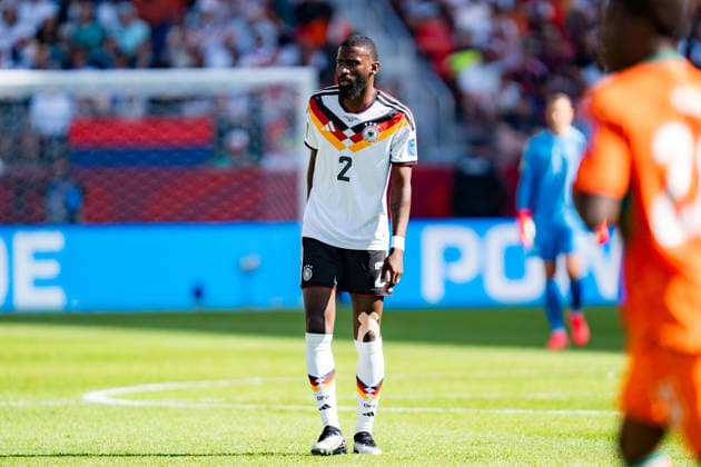 FIFA Fussball Weltmeisterschaft 2026, Gruppe E, Spiel 2, Deutschland vs Elfenbeinküste, 20.06.2026 im Toronto Stadium, Toronto Antonio Rüdiger (Deutschland) *** 2026 FIFA World Cup, Group E, Match 2, Germany vs. Ivory Coast, June 20, 2026, at Toronto Stadium, Toronto Antonio Rüdiger, Germany,detected_source_language Copyright: xBahhoxKarax