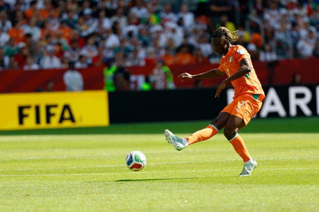TORONTO STADIUM TORONTO ONTARIO KANADA 20.06.2026 FIFA MISTRZOSTWA SWIATA 2026 W PILKA NOZNA W KANADA MECZ GRUPA E GERMANY I COTE DIVOIRE FIFA World Cup, WM, Weltmeisterschaft, Fussball 2026 Group E match between Germany and CÃ te d Ivoire at Toronto Stadium in Toronto Canada on June 20, 2026 in Toronto, Ontario, Canada. N Z CÃ te d Ivoire defender Odilon Kossounou (7) FOT. KAMIL KRZACZYNSKI NEWSPIX.PL --- newspix.pl POLAND OUT!  KSK