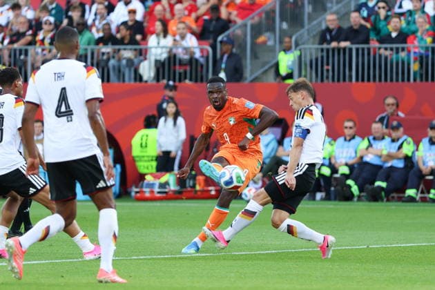 TORONTO 20.06.2026 MISTRZOSTWA SWIATA W PILCE NOZNEJ 2026 GRUPA E MECZ: NIEMCY - WYBRZEZE KOSCI SLONIOWEJ --- 2026 FIFA World Cup, WM, Weltmeisterschaft, Fussball GROUP E MATCH: GERMANY - IVORY COAST FRANCK KESSIE JOSHUA KIMMICH FOT. PIOTR KUCZA FOTOPYK NEWSPIX.PL --- newspix.pl POLAND OUT! 
