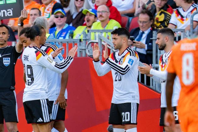 FIFA Fussball Weltmeisterschaft 2026, Gruppe E, Spiel 2, Deutschland vs Elfenbeinküste, 20.06.2026 im Toronto Stadium, Toronto Auswechselung Einwechselung Leroy Sane (Deutschland) Nadiem Amiri (Deutschland) Jamie Leweling (Deutschland) Deniz Undav (Deutschland) *** 2026 FIFA World Cup, Group E, Match 2, Germany vs. Ivory Coast, June 20, 2026, at Toronto Stadium, Toronto Substitution Out Copyright: xBahhoxKarax