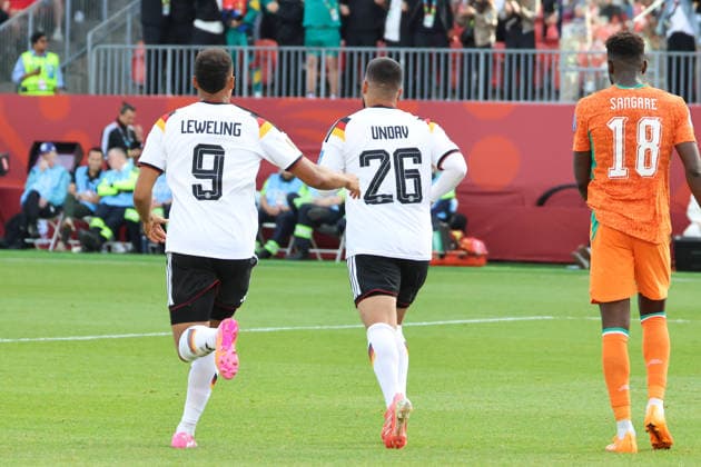 20.06.2026, Fussball, Herren, FIFA Weltmeisterschaft 2026, Vorrunde, Gruppe E, Toronto, Deutschland - Elfenbeinküste, Torjubel zum 1:1, Torschütze: Deniz Undav (Deutschland) Toronto BMO Field Ontario Kanada (CAN)