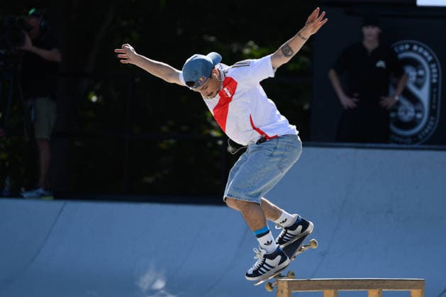 Angelo Caro of Peru competes in the semi-finals of the men s street skateboard World Cup at Colle Oppio Park in Rome (Italy), June 20, 2026. andreaxstaccioli