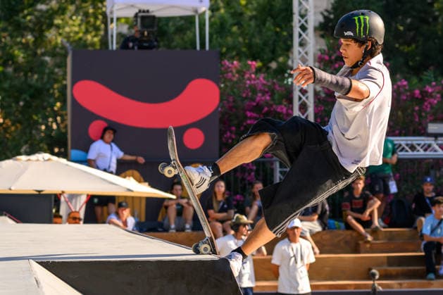 Julian Agliardi of United States of America competes in the semi-finals of the men s street skateboard World Cup at Colle Oppio Park in Rome (Italy), June 20, 2026. andreaxstaccioli