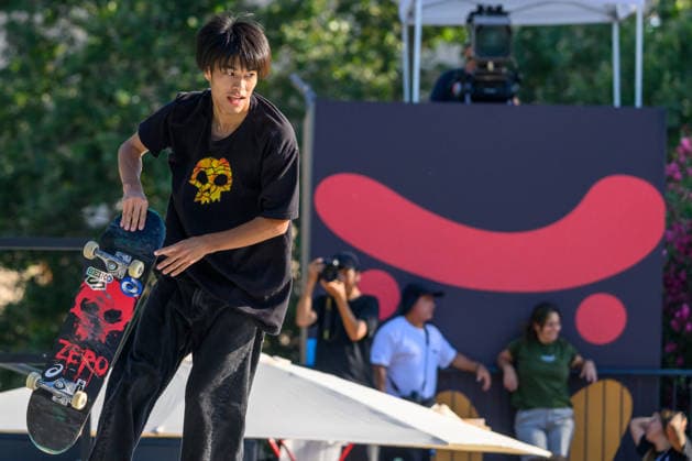 Kairi Netsuke of Japan competes in the semi-finals of the men s street skateboard World Cup at Colle Oppio Park in Rome (Italy), June 20, 2026. andreaxstaccioli