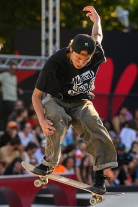 Toa Sasaki of Japan competes in the semi-finals of the men s street skateboard World Cup at Colle Oppio Park in Rome (Italy), June 20, 2026. andreaxstaccioli