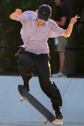 Sora Shirai of Japan competes in the semi-finals of the men s street skateboard World Cup at Colle Oppio Park in Rome (Italy), June 20, 2026. andreaxstaccioli