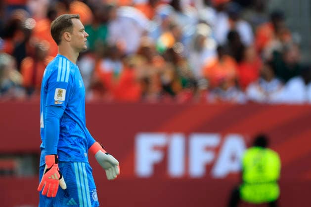 Germany s Manuel Neuer reacts in a Group E match of the 2026 FIFA World Cup, WM, Weltmeisterschaft, Fussball between Germany and Ivory Coast at BMO Stadium in Toronto, Canada, 20 June 2026. FIFA World Cup 2026 - Group E - Germany vs. Ivory Coast !ACHTUNG: NUR REDAKTIONELLE NUTZUNG!  Copyright: xBienvenidoxVelascox GR6374 20260620-55020660357_1