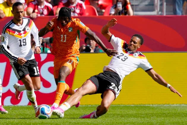 June 20, 2026, Toronto, On, CANADA: Ivory Coast s Yan Diomande (11) and Germany s Felix Nmecha (23) vie for the ball during the second half of a World Cup Group E soccer match, in Toronto, on Saturday, June 20, 2026. Canada News - June 20, 2026  - ZUMAc35_ 20260620_zaf_c35_106 Copyright: xFrankxGunnx