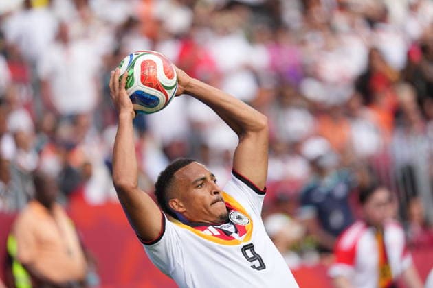 Germany v Ivory Coast - FIFA World Cup, WM, Weltmeisterschaft, Fussball 2026 - Group E TORONTO, CANADA - JUNE 20: Jamie Leweling (9) of Germany in action during the 2026 FIFA World Cup First Stage Group E match between Germany and Ivory Coast at Toronto Stadium (BMO Field) in Toronto, Ontario, Canada on June 20, 2026. Mert Alper Dervis Anadolu Ontario Canada. Editorial use only. Please get in touch for any other usage.  Copyright: x2026xAnadoluxMertxAlperxDervisx