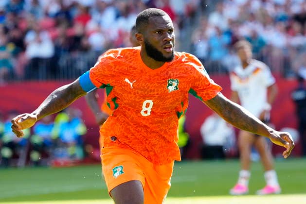 June 20, 2026, Toronto, On, CANADA: Ivory Coast s Franck Kessie (8) celebrates a goal against Germany during the first half of a World Cup Group E soccer match, in Toronto, on Saturday, June 20, 2026. Canada News - June 20, 2026  - ZUMAc35_ 20260620_zaf_c35_105 Copyright: xFrankxGunnx