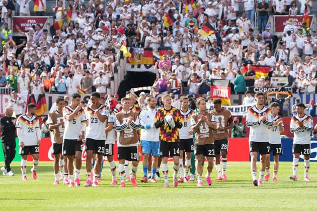 Siegesjubel Deutschland nach dem 2:1 gegen die Elfenbeinküste - Toronto 20.06.2026: Deutschland vs. Elfenbeinküste, Toronto Stadium, World Cup 26 Gruppe E 2. Spieltag