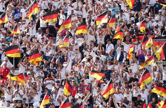 Germany fans (Germany) with post game celebration during Germany v Cote D Ivoire, Group E FIFA World Cup, WM, Weltmeisterschaft, Fussball 2026, Toronto Stadium, Toronto, Canada on June 20, 2026. Thor Wegner DeFodi Images. (Photo by DeFodi Images) -