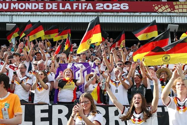 Schlussjubel, Die Fans feiert ihren Sieg, Deutschland vs. Elfenbeinkueste, Fussball, FIFA, Weltmeisterschaft 2026, Gruppenphase, 20.06.2026 Toronto Ontario Kanada