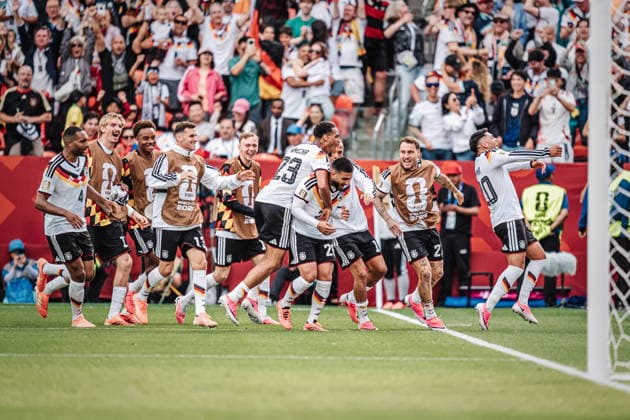 Fußball Herren FIFA Fußball-Weltmeisterschaft 2026 Gruppe E Deutschland vs. Elfenbeinküste 20.06.2026 Torjubel Deniz Undav ( 26, Deutschland) mitte mit dem Team Toronto Toronto Stadium Ontario Kanada