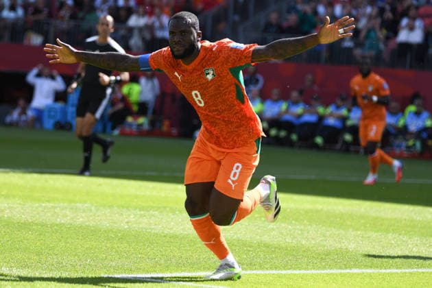 Germany national team, Nationalteam vs Ivory Coast National Team. FIFA World Cup, WM, Weltmeisterschaft, Fussball 2026 Group E match. Franck KESSIE celebrates after scoring the opening goal of the match played between the National Teams of Germany and Cote dIvoire. FIFA World Cup 2026 Group E match, played on 20.06.26 at the Toronto Stadium in Toronto, Ontario, Canada. Photo Jose Campos PMEimages Toronto Ontario Canada Copyright: xJosexCamposx xPMEimagesx
