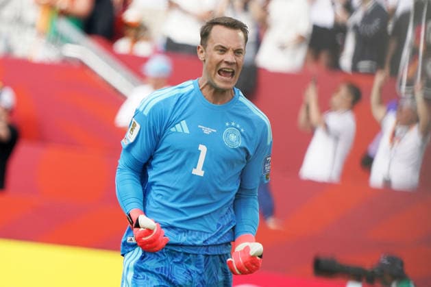 Fussball , Weltmeisterschaft 2026, FIFA WM 2026, Fussball World Cup , Canada USA, Mexico-2026, , Deutschland vs ElfenbeinKüste Germany vs Ivory Coast, Gruppenphase, Gruppen E , 20 .06.2026, Toronto Stadium Kanada, Manuel Neuer Deutschland jubelt Aktion Einzelbild, Foto Chai von der Laage FIFA regulations prohibit any use of photographs as image sequences and or quasi-video. EDITORIAL USE ONLY,