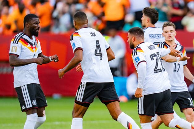 FIFA Fussball Weltmeisterschaft 2026, Gruppe E, Spiel 2, Deutschland vs Elfenbeinküste, 20.06.2026 im Toronto Stadium, Toronto Tor zum 1:1 durch Deniz Undav (Deutschland) Joshua Kimmich (Deutschland) Kai Havertz (Deutschland) Antonio Rüdiger (Deutschland) Jonathan Tah (Deutschland)
