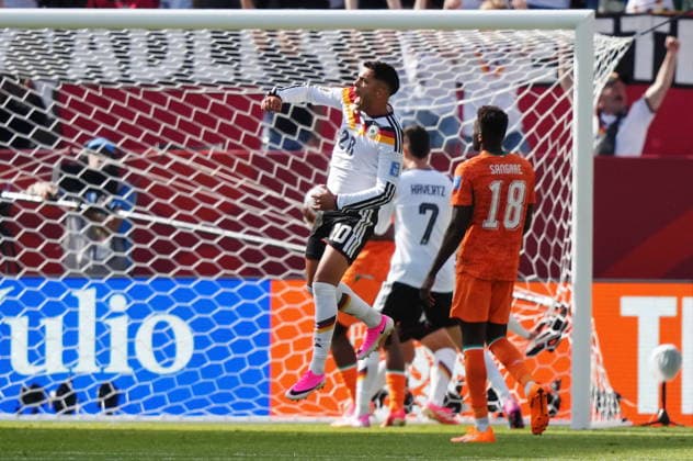 June 20, 2026, Toronto, On, CANADA: Germany s Nadiem Amiri (20) celebrates a goal against Ivory Coast during the second half of a World Cup Group E soccer match, in Toronto, on Saturday, June 20, 2026. Canada News - June 20, 2026  - ZUMAc35_ 20260620_zaf_c35_131 Copyright: xNathanxDenettex