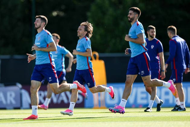 Croatia Training And press conference, PK, Pressekonferenz - FIFA World Cup, WM, Weltmeisterschaft, Fussball 2026 ALEXANDRIA, VIRGINIA - JUNE 20: Luka Modric and Petar Sucic during a Team Croatia training session at training centre at Episcopal High School on June 20, 2026 in Alexandria, Virginia.  IgorxKralj PIXSELL