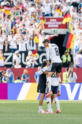 Leon Goretzka of Germany celebrates the victory of his team during the FIFA World Cup, WM, Weltmeisterschaft, Fussball game between Germany and Ivory Coast at Toronto Stadium on June 20, 2026 in Toronto, Ontario, Canada  Copyright: xCurtisxWongx xSPPx Sportspressphoto_SPR172027