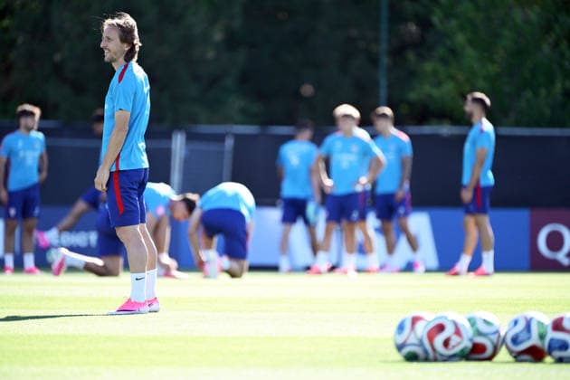 Alexandria, 200626. Croatian players of the Croatian national football team training at the World Cup base camp training center, located in the Episcopal High School. In photo: Luka Modric. Photo: Boris Kovacev CROPIX Copyright: xxBorisxKovacevx xCROPIXx trening_hrv10-200626