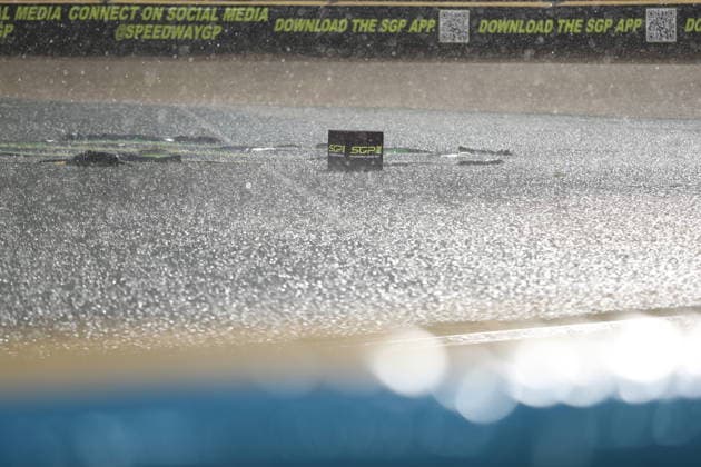 Wroclaw 20.06.2026. Zuzel FIM indywidualne mistrzostwa swiata na zuzlu sezon 2026 --- FIM Speedway Grand Prix season 2026 nz opady deszczu Fot. Kacper Staniec NEWSPIX.PL --- newspix.pl POLAND OUT! 