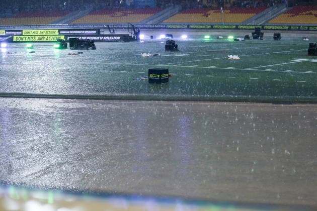 Wroclaw 20.06.2026. Zuzel FIM indywidualne mistrzostwa swiata na zuzlu sezon 2026 --- FIM Speedway Grand Prix season 2026 nz opady deszczu Fot. Kacper Staniec NEWSPIX.PL --- newspix.pl POLAND OUT! 