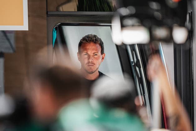 Fußball Herren FIFA Fußball-Weltmeisterschaft 2026 Gruppe E Deutschland vs. Elfenbeinküste 20.06.2026 Trainer Julian Nagelsmann (Deutschland) Teamankunft steigt aus dem Bus aus Toronto Toronto Stadium Ontario Kanada