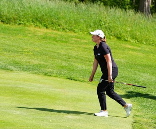 BELMONT, MI - JUNE 20: LPGA, Golf Damen player Lottie Woad walks the 16th hole on June 20, 2026, during the third round of the LPGA Meijer LPGA Classic for Simply Give at Blythefield Country Club in Belmont, Michigan. (Photo by Brian Spurlock Icon Sportswire) GOLF: JUN 20 LPGA Meijer LPGA Classic for Simply Give EDITORIAL USE ONLY Icon26062027