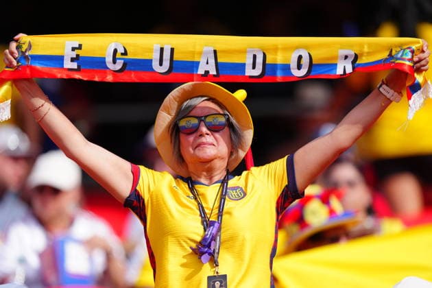 Ecuador v Curacao - FIFA World Cup, WM, Weltmeisterschaft, Fussball 2026 - Group E KANSAS CITY, UNITED STATES - JUNE 20: Fans gather prior the 2026 FIFA World Cup First Stage Group E match between Ecuador and Curacao at Arrowhead Stadium (Kansas City Stadium) in Kansas City, Missouri, United States on June 20, 2026. Hakan Akgun Anadolu Missouri United States. Editorial use only. Please get in touch for any other usage.  Copyright: x2026xAnadoluxHakanxAkgunx