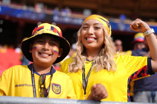 Ecuador v Curacao - FIFA World Cup, WM, Weltmeisterschaft, Fussball 2026 - Group E KANSAS CITY, UNITED STATES - JUNE 20: Fans gather prior the 2026 FIFA World Cup First Stage Group E match between Ecuador and Curacao at Arrowhead Stadium (Kansas City Stadium) in Kansas City, Missouri, United States on June 20, 2026. Hakan Akgun Anadolu Missouri United States. Editorial use only. Please get in touch for any other usage.  Copyright: x2026xAnadoluxHakanxAkgunx